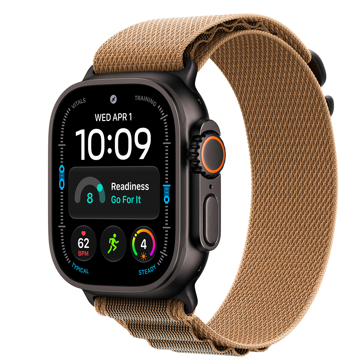 Купить apple watch ultra 4, 49 мм корпус из титана цвета «black», ремешок alpine loop цвета «desert» размера l с доставкой