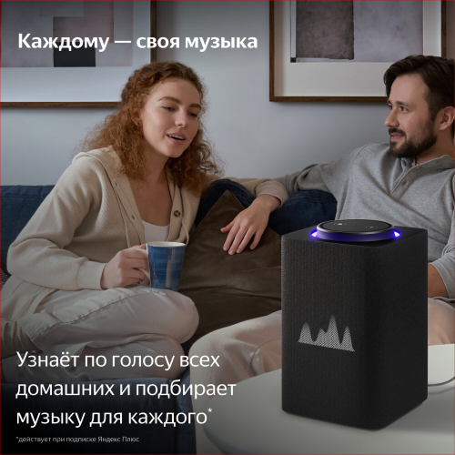 Умная колонка Яндекс Станция Макс с Алисой, с Zigbee, графит, 65Вт