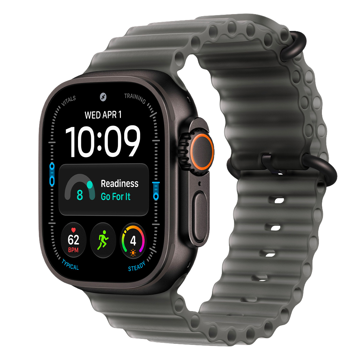 Купить apple watch ultra 4, 49 мм корпус из титана цвета «black», ремешок ocean band цвета «translucent black» с доставкой