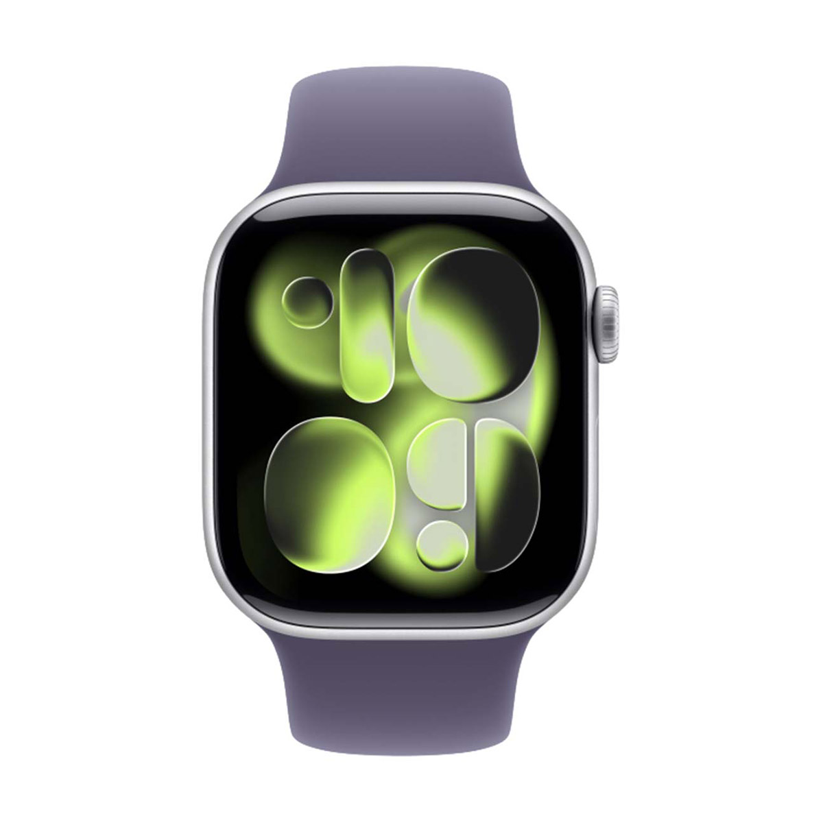 Купить apple watch series 11, 46 мм корпус из алюминия цвета «silver», ремешок sport band размера m/l цвета «purple fog» с доставкой
