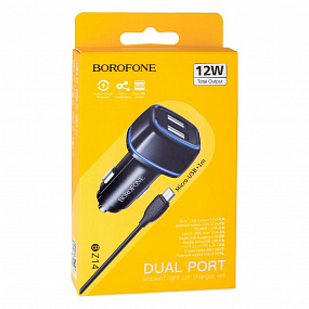 Купить комплект азу borofone bz14 12w 2 разъема + кабель microusb с доставкой по России