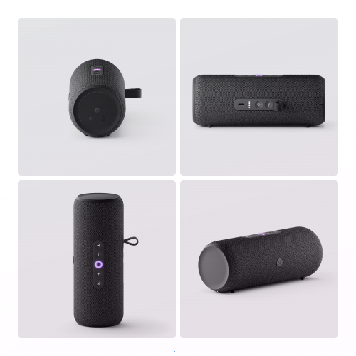 Умная портативная колонка Яндекс Станция Стрит с Алисой, чёрный, 30Вт