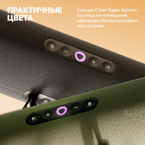 Умная портативная колонка Яндекс Станция Стрит с Алисой, чёрный, 30Вт
