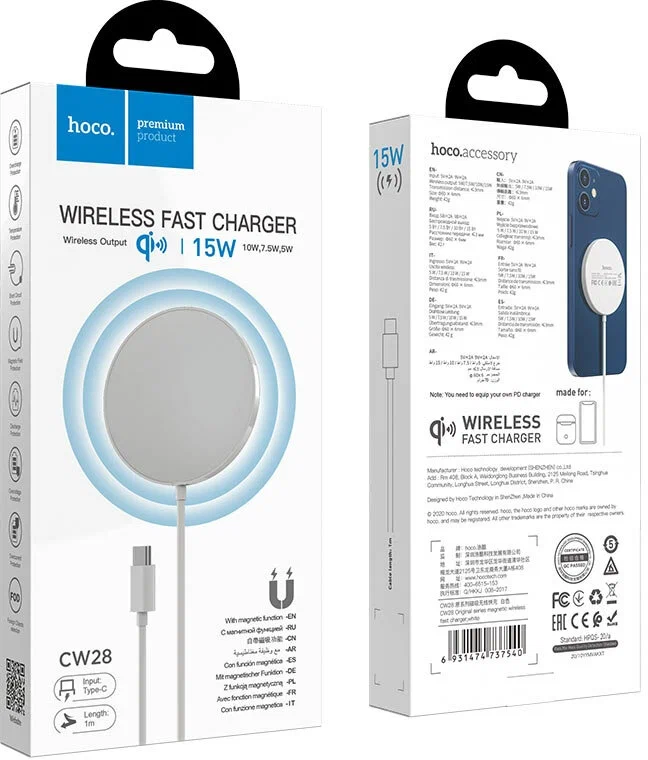 Купить бзу magsafe hoco cw28 15w с доставкой по России