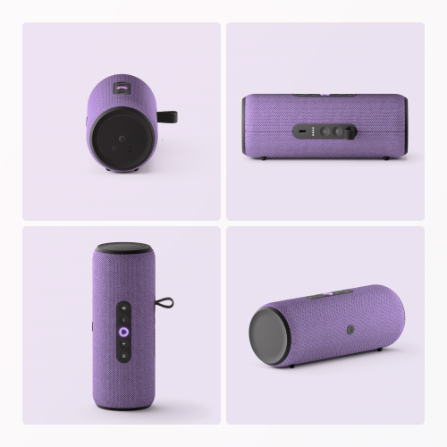 Умная портативная колонка Яндекс Станция Стрит с Алисой, фиолетовый, 30Вт