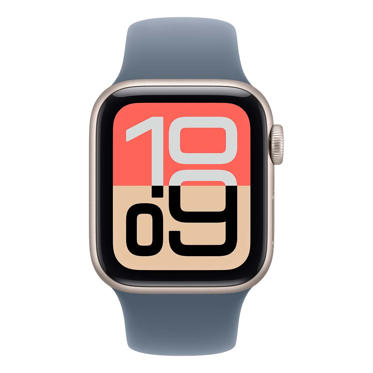 Купить apple watch se 3 (2025), 40 мм корпус из алюминия цвета «starlight», ремешок sport band размера s/m цвета «anchor blue» с доставкой