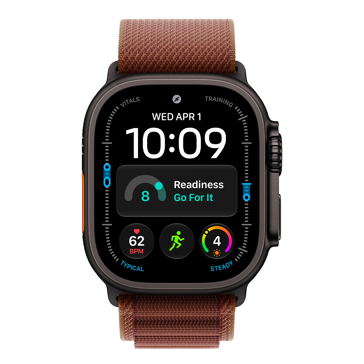 Купить apple watch ultra 4, 49 мм корпус из титана цвета «black», ремешок alpine loop цвета «burgundy» размера l с доставкой
