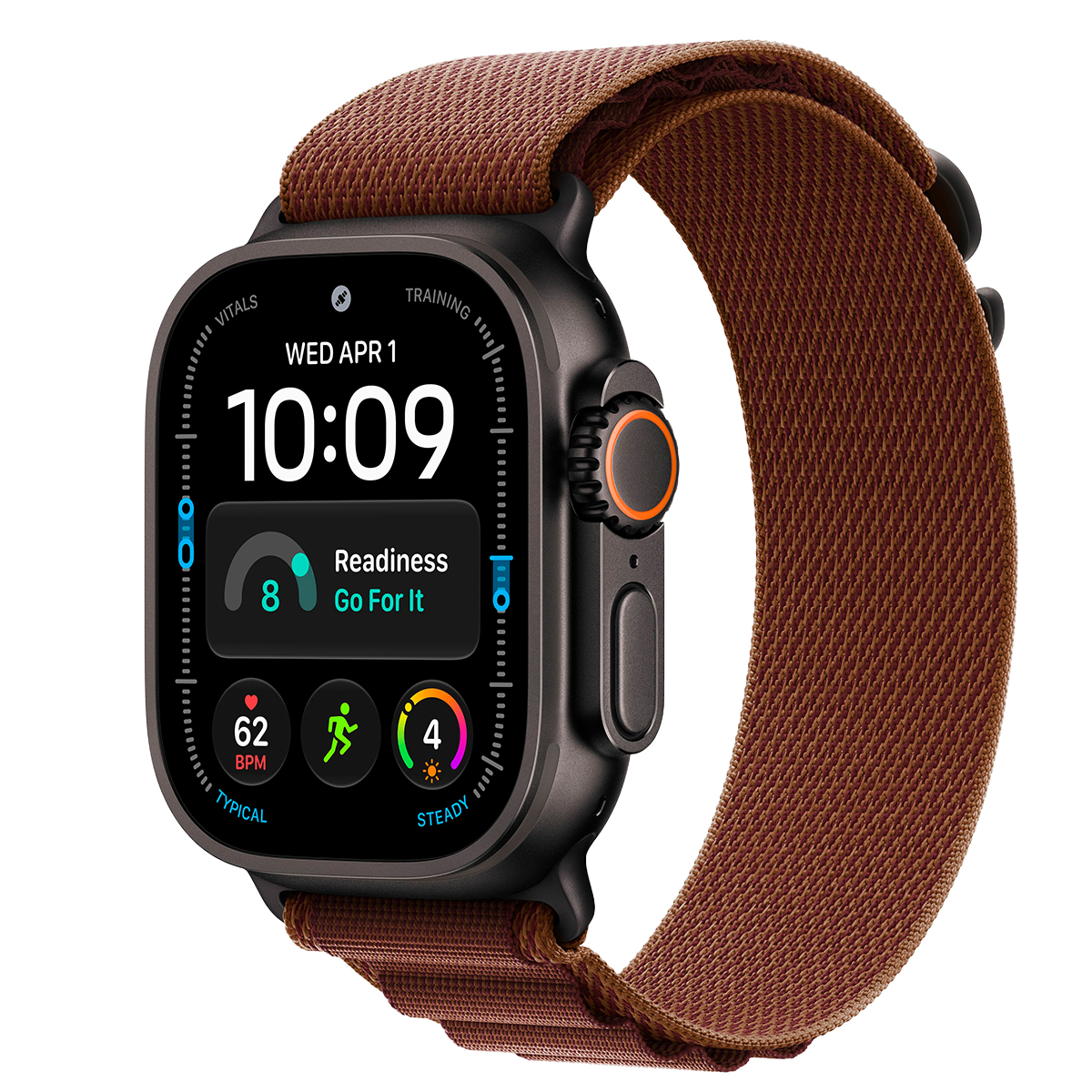 Купить apple watch ultra 4, 49 мм корпус из титана цвета «black», ремешок alpine loop цвета «burgundy» размера l с доставкой