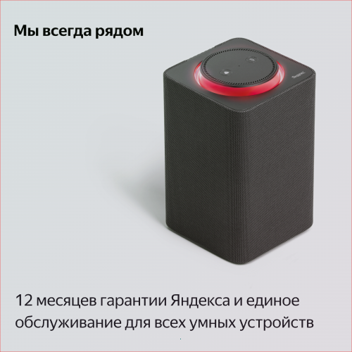 Умная колонка Яндекс Станция Макс с Алисой, с Zigbee, графит, 65Вт