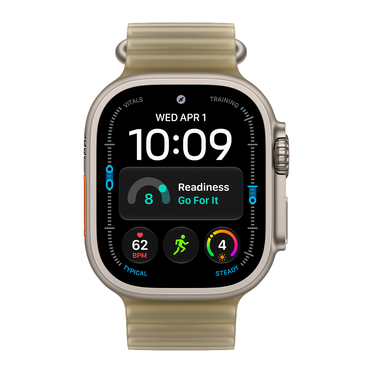 Купить apple watch ultra 4, 49 мм корпус из титана цвета «natural», ремешок ocean band цвета «translucent kelp» с доставкой
