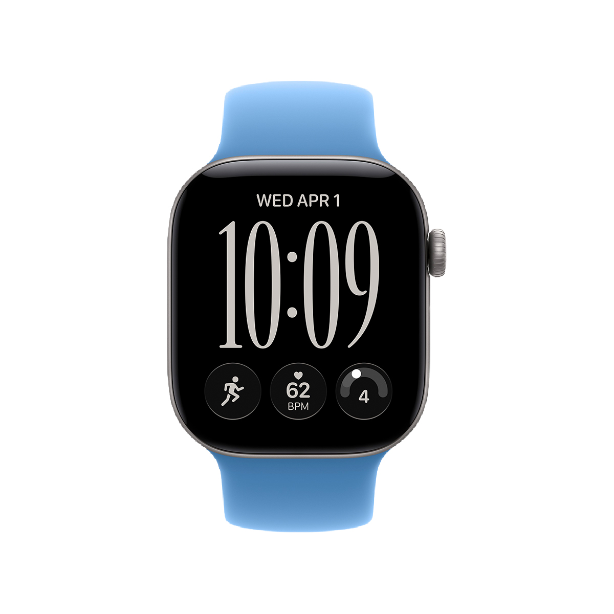 Купить apple watch series 12, 42 мм корпус из алюминия цвета «space gray», ремешок solo loop цвета «wildflower blue» с доставкой
