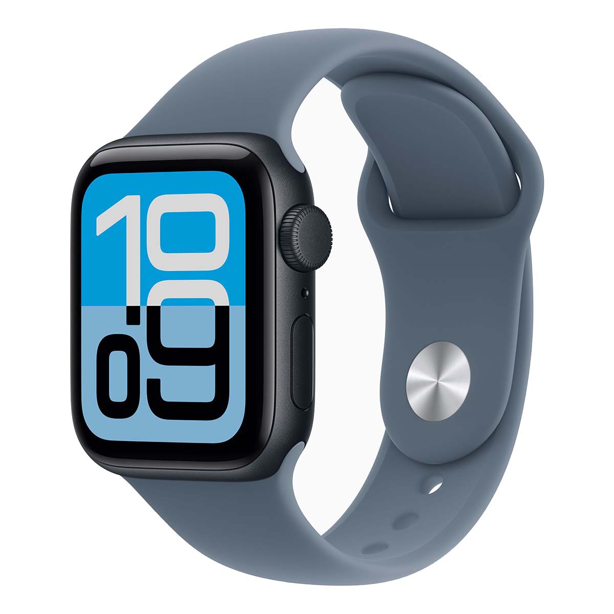 Купить apple watch se 3 (2025), 40 мм корпус из алюминия цвета «midnight», ремешок sport band размера s/m цвета «anchor blue» с доставкой