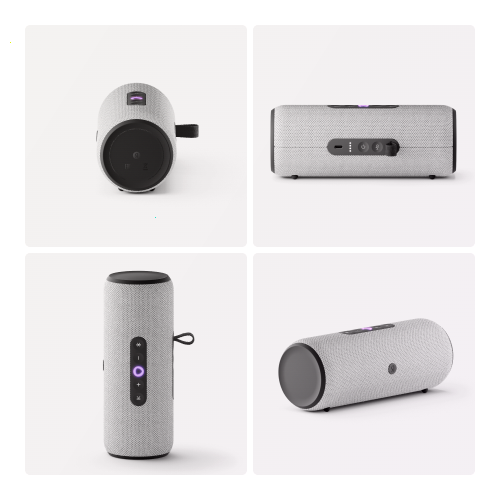 Умная портативная колонка Яндекс Станция Стрит с Алисой, серый, 30Вт