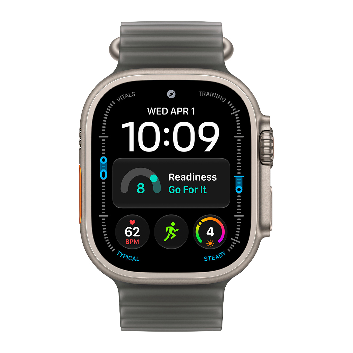 Купить apple watch ultra 4, 49 мм корпус из титана цвета «natural», ремешок ocean band цвета «translucent black» с доставкой