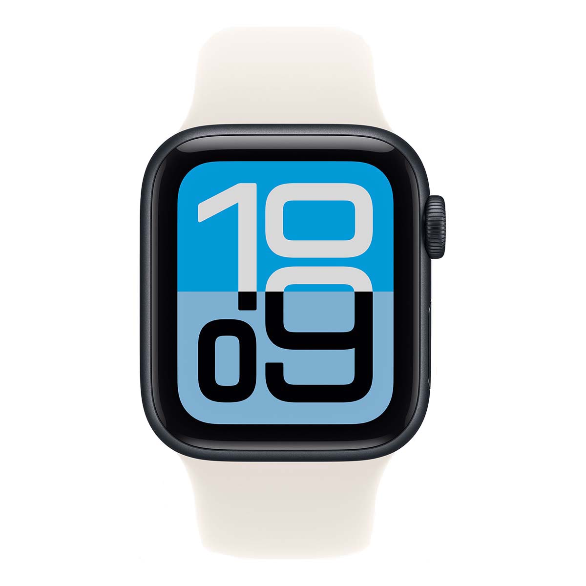 Купить apple watch se 3 (2025), 40 мм корпус из алюминия цвета «midnight», ремешок sport band размера m/l цвета «starlight» с доставкой
