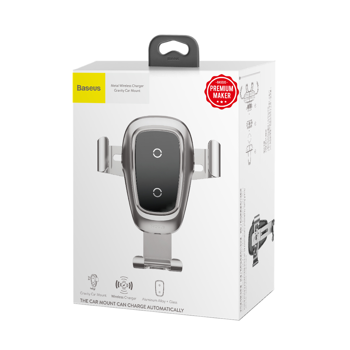 Держатель автомобильный Baseus WXYL-B0S зажим/воздуховод + БЗУ 10W
