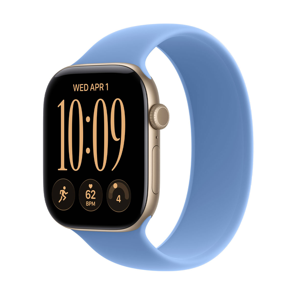 Купить apple watch series 12, 46 мм корпус из алюминия цвета «space gray», ремешок solo loop цвета «wildflower blue» с доставкой