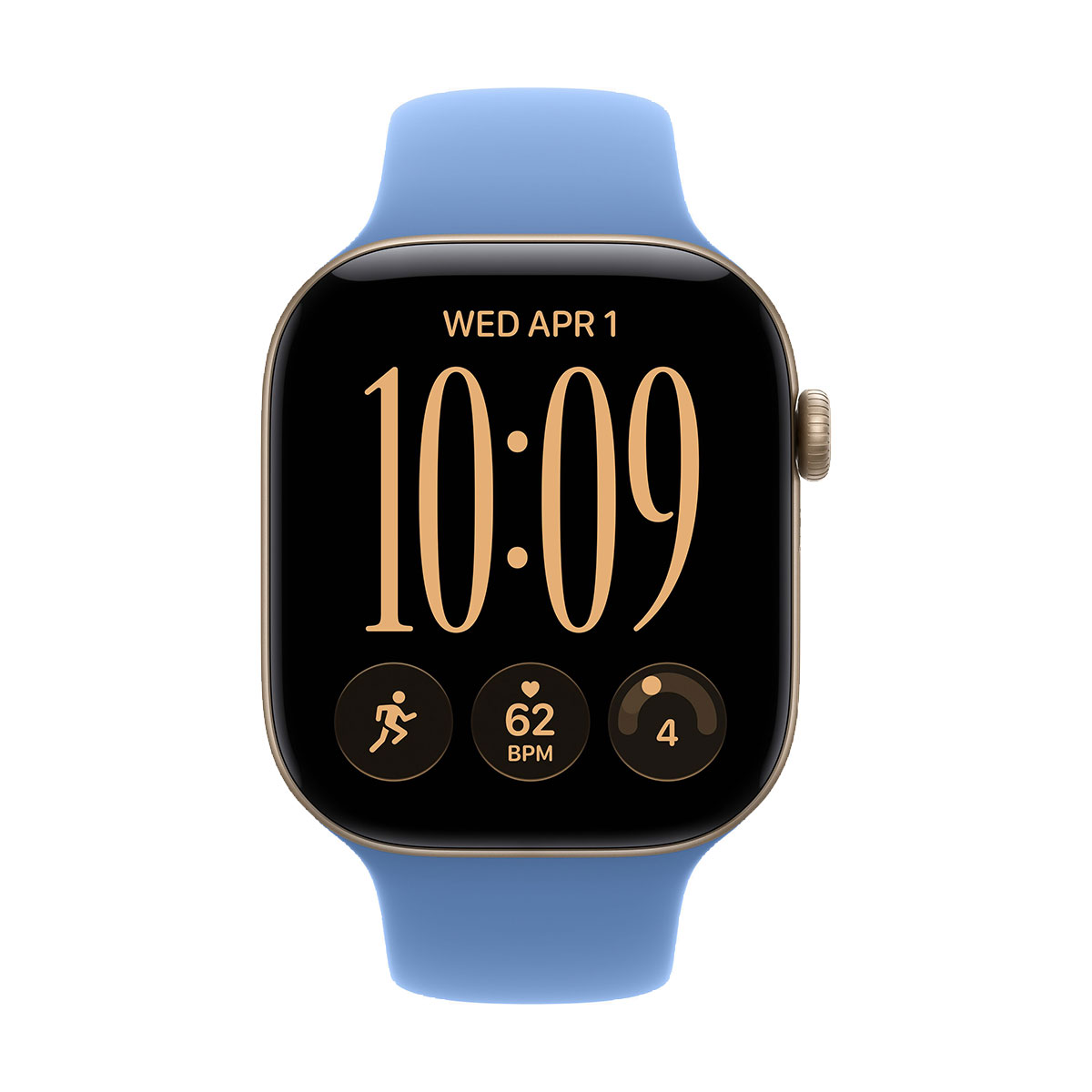 Купить apple watch series 12, 46 мм корпус из алюминия цвета «space gray», ремешок sport band размера m/l цвета «wildflower blue» с доставкой