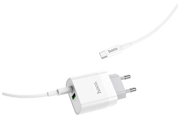 Купить сзу hoco c80a plus 20w 2 разъема usb / type-c с доставкой