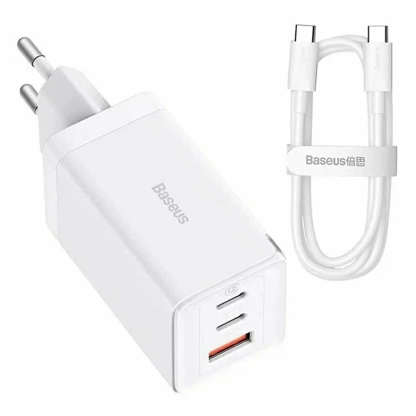 Купить сзу baseus gun 5 pro 65w 3 разъема usb / 2 type-c с доставкой