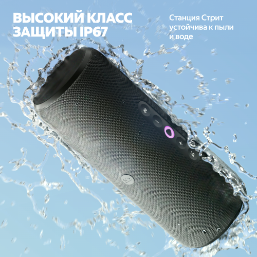 Умная портативная колонка Яндекс Станция Стрит с Алисой, фиолетовый, 30Вт