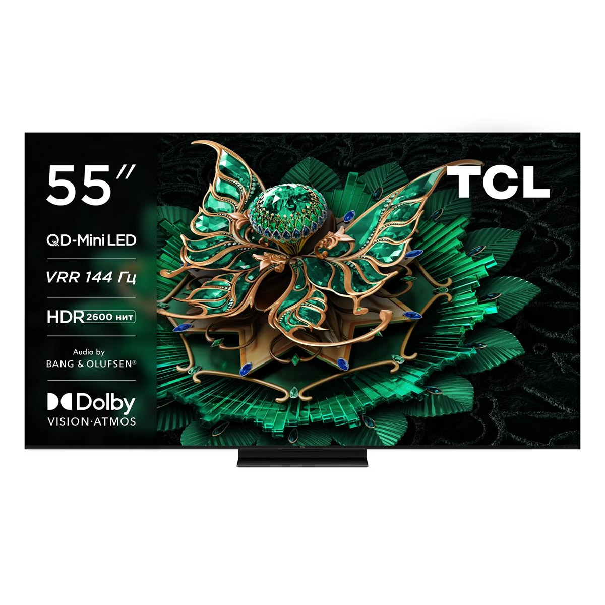 Телевизор TCL 55" 4K UHD, 144 Гц, QD-Mini LED (55C7K) Чёрный