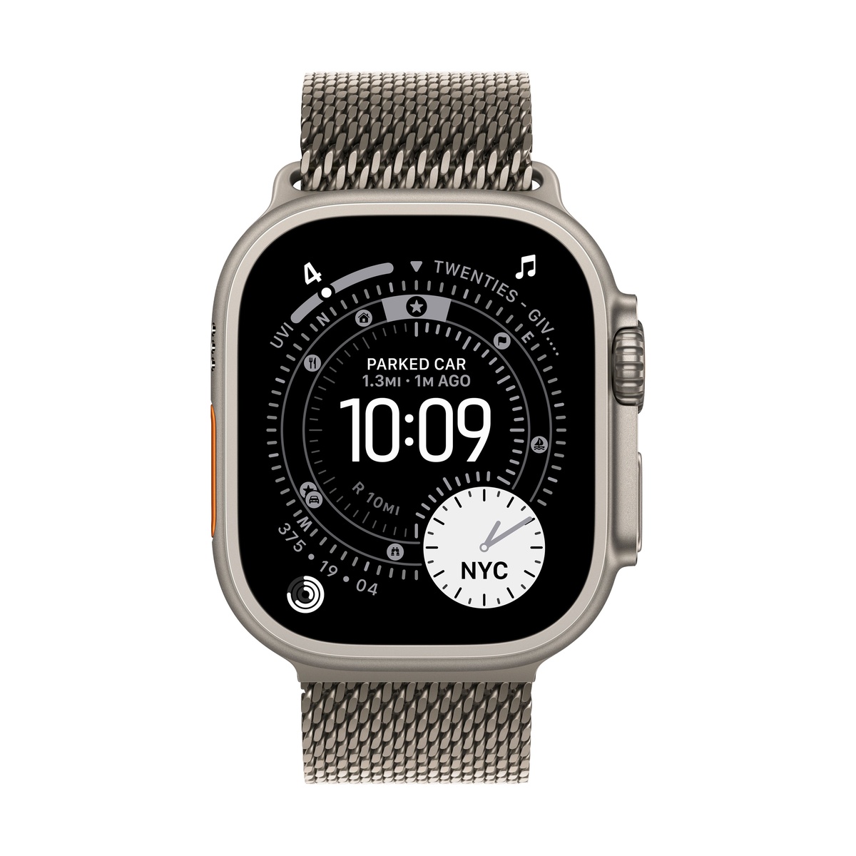 Купить apple watch ultra 3 (2025), 49 мм корпус из титана цвета «natural», ремешок titanium milanese loop размера l цвета «natural» с доставкой