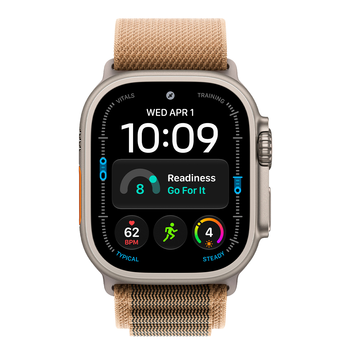 Купить apple watch ultra 4, 49 мм корпус из титана цвета «natural», ремешок alpine loop цвета «desert» размера l с доставкой