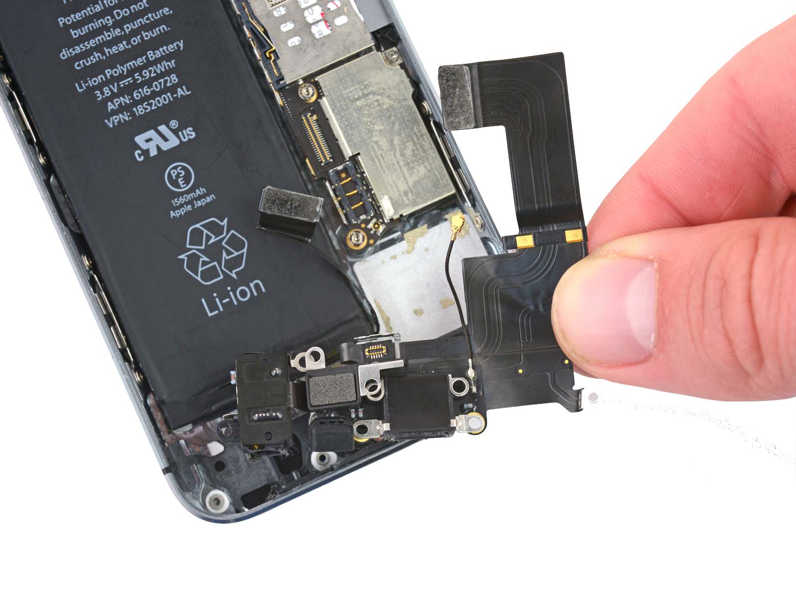 Замена Нижний шлейф / разъём зарядки на iPhone 5