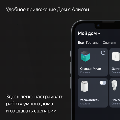 Умная колонка Яндекс Станция Миди с Алисой, с Zigbee, малиновый, 24Вт