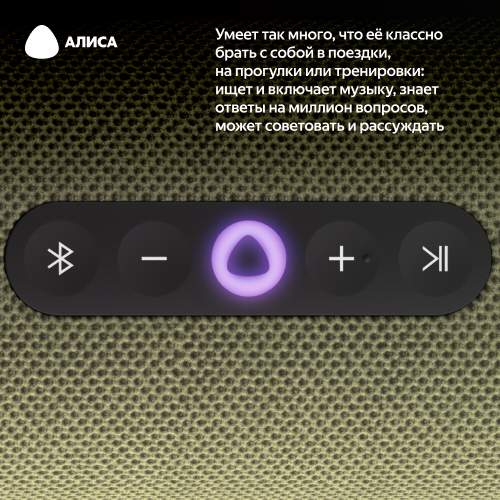 Умная портативная колонка Яндекс Станция Стрит с Алисой, зелёный, 30Вт