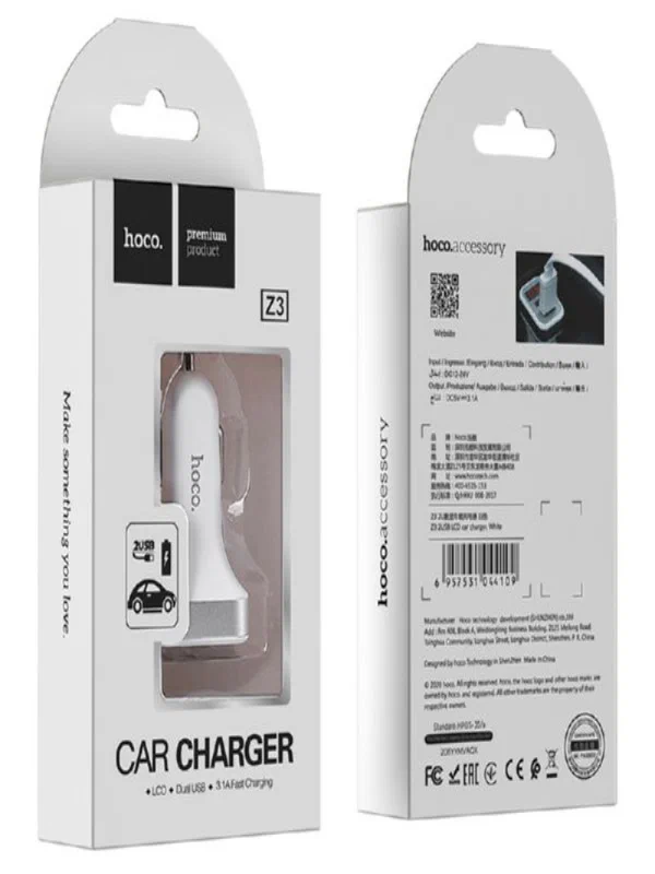 Купить азу hoco z3 10.5w 2 разъема led с доставкой по России
