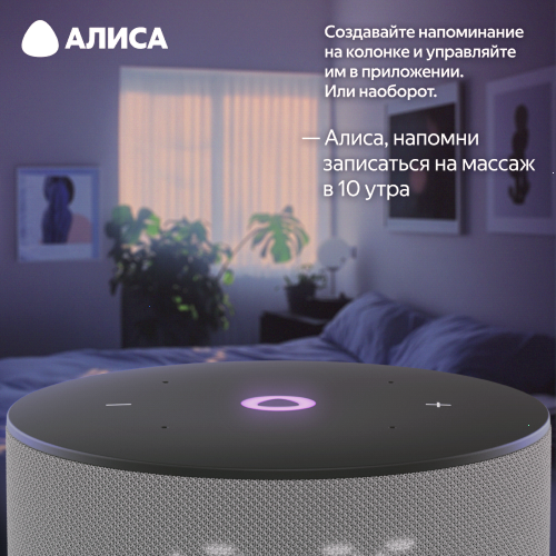 Умная колонка Яндекс Станция Мини 3 с Алисой, серый, 12Вт