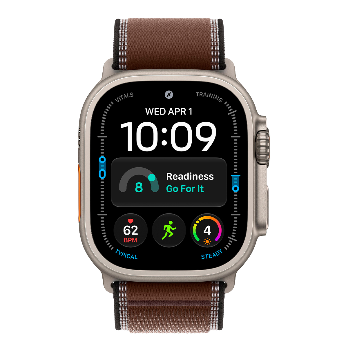 Купить apple watch ultra 4, 49 мм корпус из титана цвета «natural», ремешок trail loop цвета «dark umber» размера m/l с доставкой