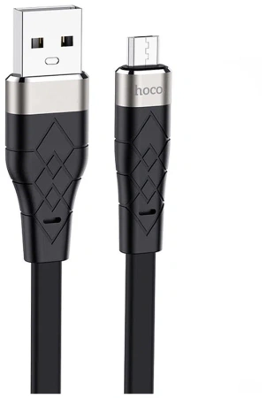 Купить кабель microusb hoco x53 2.4a 1m силикон плоский с доставкой