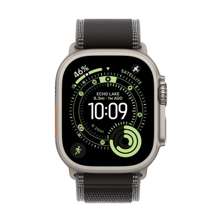 Купить apple watch ultra 3 (2025), 49 мм корпус из титана цвета «natural», ремешок trail loop размера m/l цвета «black/charcoal» с доставкой