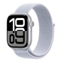 Купить apple watch series 10, 42 мм корпус из алюминия цвета «silver», ремешок sport loop цвета «blue cloud» с доставкой