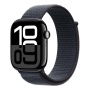 Купить apple watch series 10, 46 мм корпус из алюминия цвета «jet black», ремешок sport loop цвета «ink» с доставкой