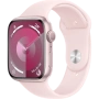 Купить apple watch series 9 45 мм корпус из алюминия розового цвета спортивный ремешок светло-розового цвета с доставкой