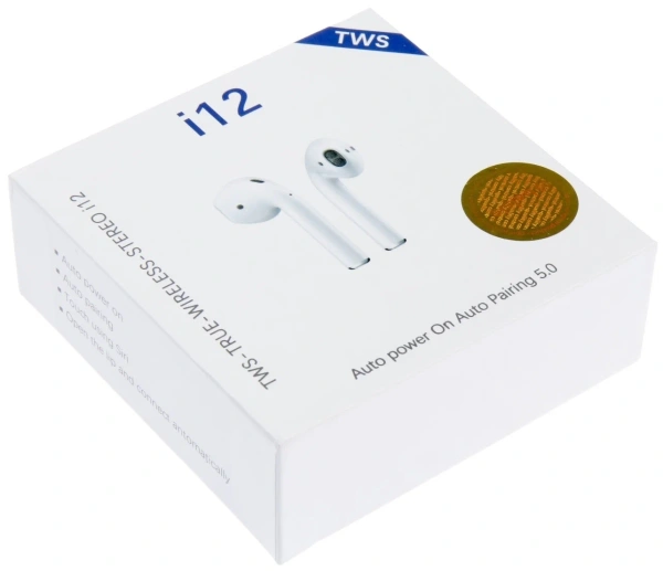 Беспроводная гарнитура i12 вкладыши