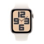 Купить apple watch se (2024), 44 мм корпус из алюминия цвета «starlight», ремешок sport band размера m/l цвета «starlight» с доставкой
