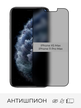 Стекло защитное антишпион iPhone XS Max / 11 Pro Max