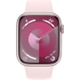 Купить apple watch series 9 45 мм корпус из алюминия розового цвета спортивный ремешок светло-розового цвета с доставкой