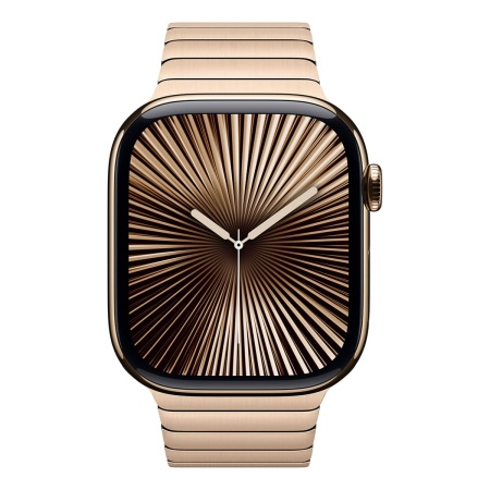 Купить apple watch series 10, 46 мм корпус из титана цвета «gold», ремешок link bracelet цвета «gold» с доставкой