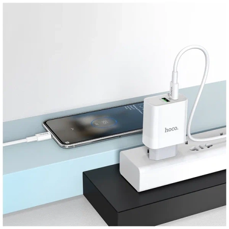 Купить сзу hoco c80a plus 20w 2 разъема usb / type-c с доставкой