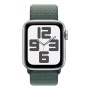 Купить apple watch se (2024), 40 мм корпус из алюминия цвета «silver», ремешок sport loop цвета «lake green» с доставкой