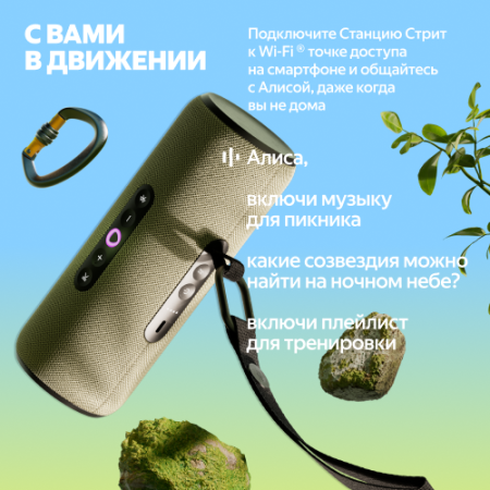 Купить умная портативная колонка яндекс станция стрит с алисой, оранжевый, 30вт в Самаре