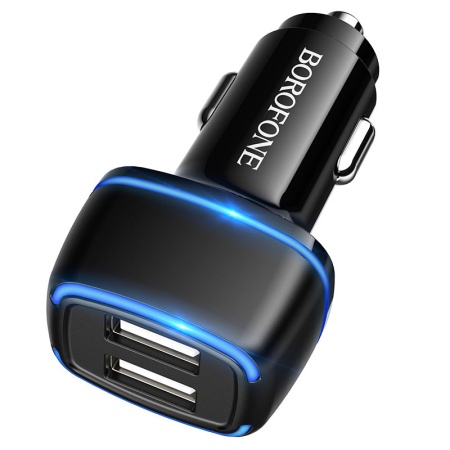 Купить комплект азу borofone bz14 12w 2 разъема + кабель microusb с доставкой