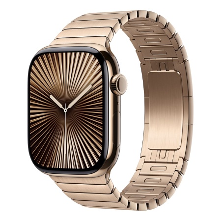 Купить apple watch series 10, 46 мм корпус из титана цвета «gold», ремешок link bracelet цвета «gold» с доставкой