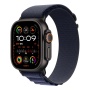 Купить apple watch ultra 2 (2024), 49 мм корпус из титана цвета «black», ремешок alpine loop размера s цвета «navy» с доставкой
